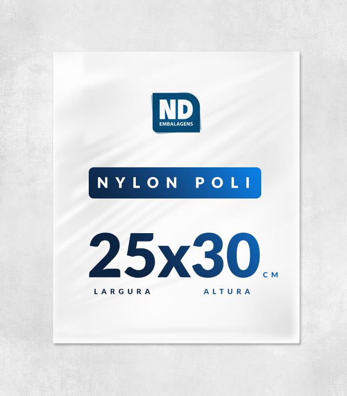 Embalagem a Vácuo Nylon Poli 25x30cm (0,16μm) – ND Embalagens